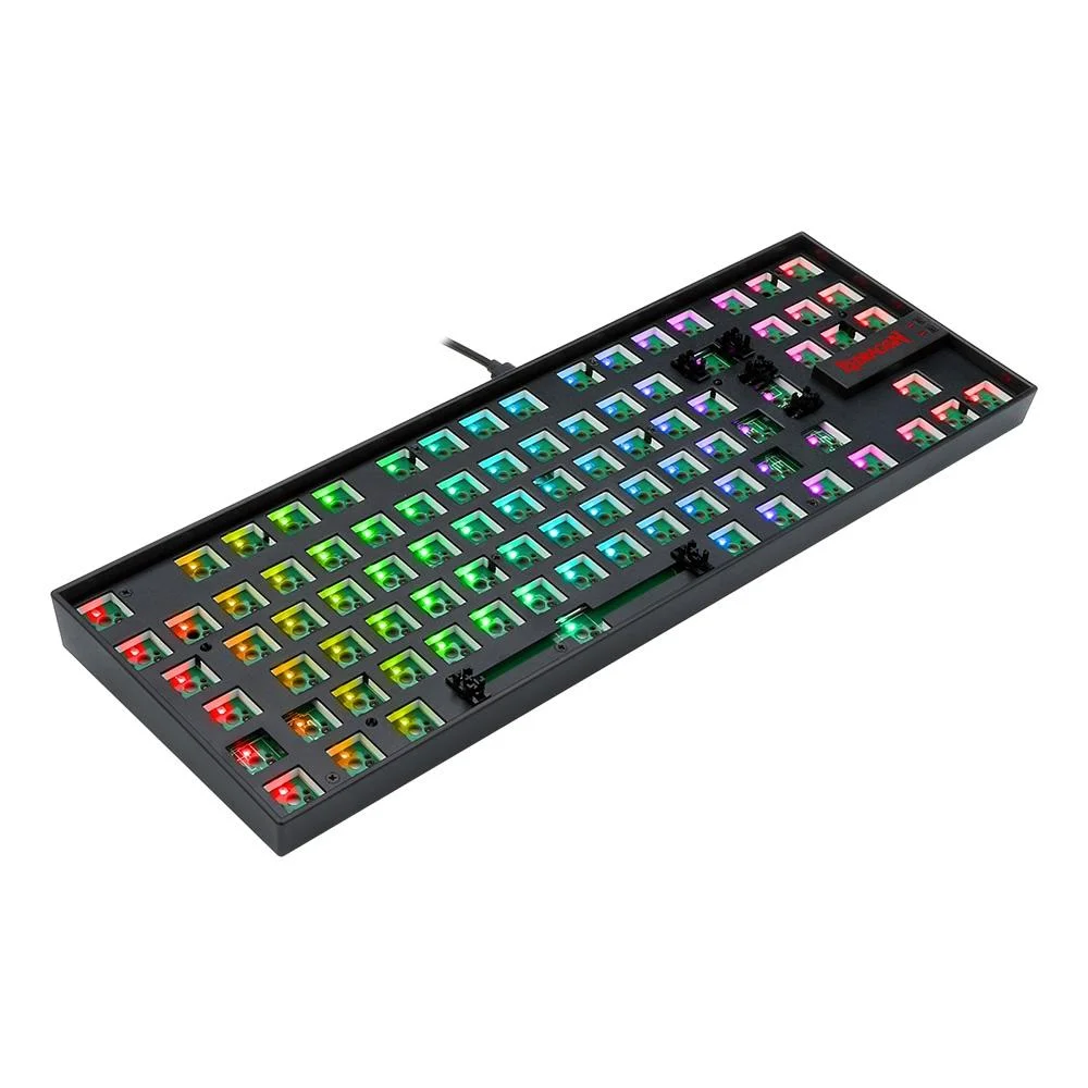 Base para Teclado Mecânico Gamer Redragon Kumara Barebone Edition RGB USB ABNT2 Preto RD-BBK552 - Imagem 2