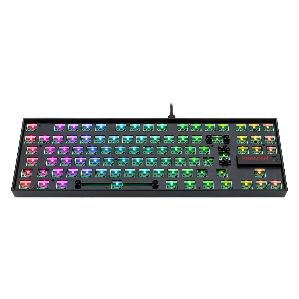 Base para Teclado Mecânico Gamer Redragon Kumara Barebone Edition RGB USB ABNT2 Preto RD-BBK552 - Imagem 4
