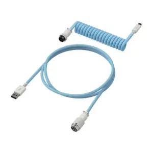 Cabo Espiral para Teclado HyperX USB-C para USB-A 1.20m Azul 6J680AA