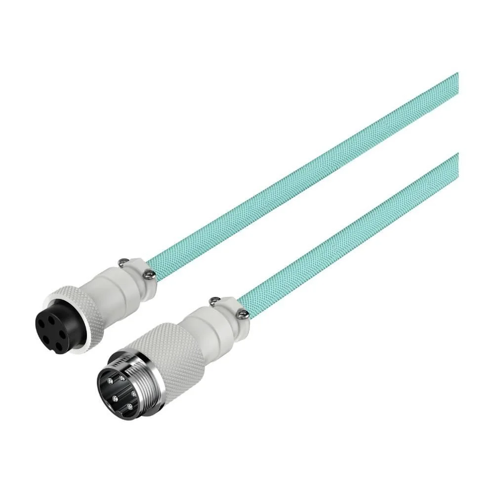 Cabo Espiral para Teclado HyperX USB-C para USB-A 1.20m Verde Claro 6J681AA - Imagem 3