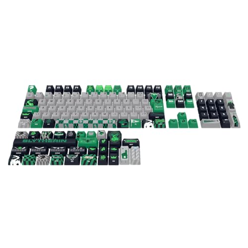 Keycap Gamer Redragon Harry Potter Sonserina ABNT2 Cinza e Verde HP-942 - Imagem 1