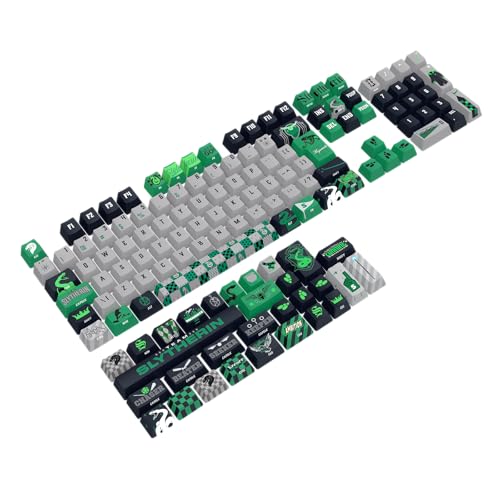 Keycap Gamer Redragon Harry Potter Sonserina ABNT2 Cinza e Verde HP-942 - Imagem 2