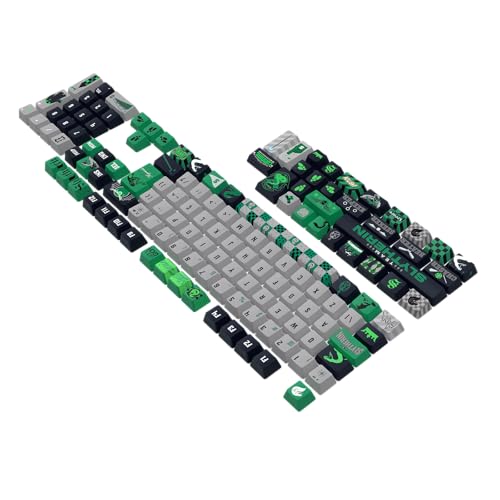 Keycap Gamer Redragon Harry Potter Sonserina ABNT2 Cinza e Verde HP-942 - Imagem 3