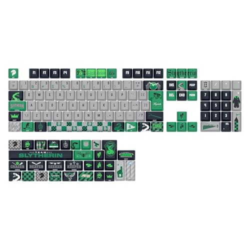 Keycap Gamer Redragon Harry Potter Sonserina ABNT2 Cinza e Verde HP-942
