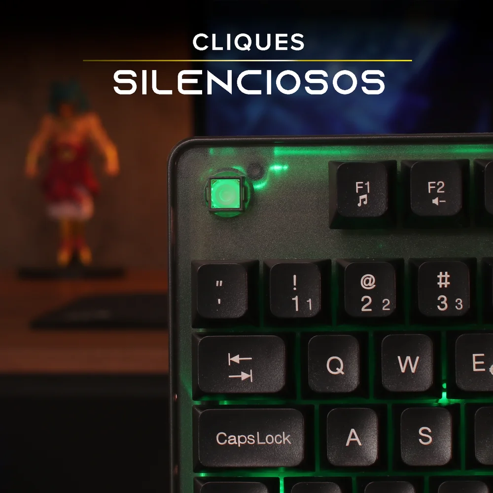 Kit Teclado Semi Mecânico Gamer + Mouse Knup LED USB KP-TE118 - Imagem 4