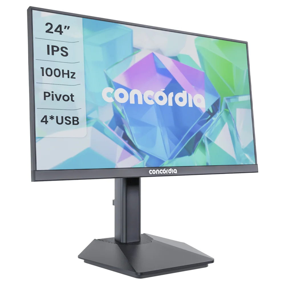Monitor Profissional Concórdia P2404 24" FHD 60Hz IPS - P2404 - Imagem 1