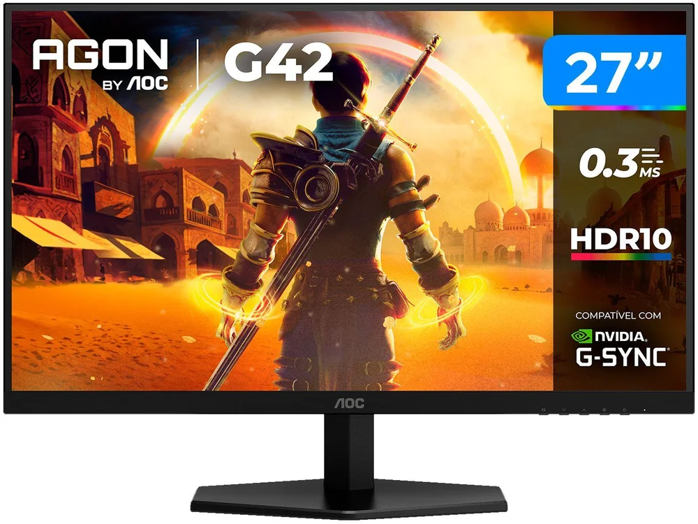 Monitor Gamer AOC Agon 27" FHD 200Hz VA - 27G42HE - Imagem 1