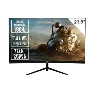 Monitor Gamer BrazilPC 24" FHD 180Hz VA Curvo - BPC24