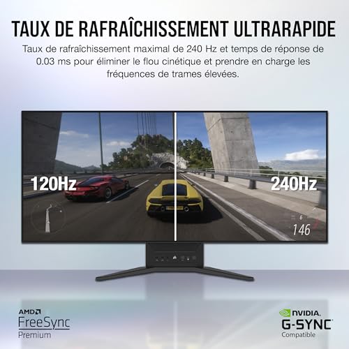 Monitor Gamer Corsair Xeneon Flex 45" WQHD 240Hz OLED Curvo - CM-9030001-NA - Imagem 3