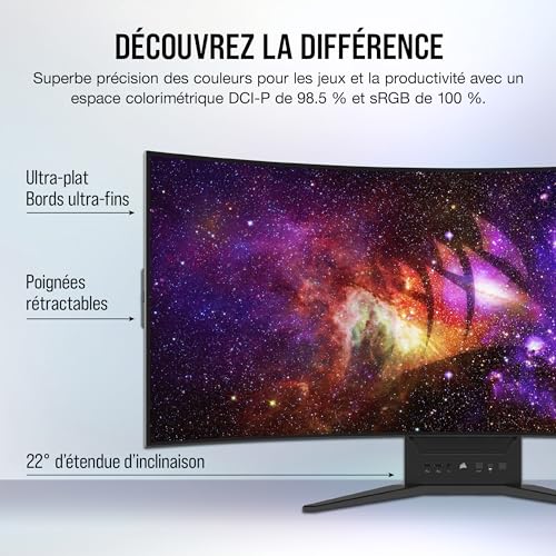 Monitor Gamer Corsair Xeneon Flex 45" WQHD 240Hz OLED Curvo - CM-9030001-NA - Imagem 4