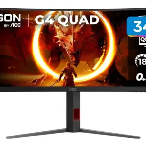 Monitor Gamer AOC Agon 34" WQHD 180Hz VA Curvo - U34G4C