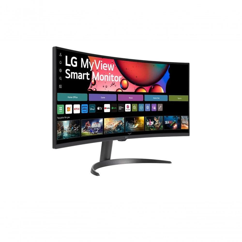 Monitor Smart LG MyView 34" WQHD 60Hz VA Curvo - 34SR60QC-B - Imagem 4