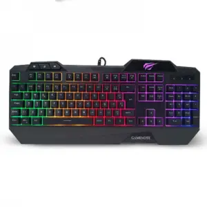 Teclado Gamer Havit KB488L RGB ABNT2 Preto