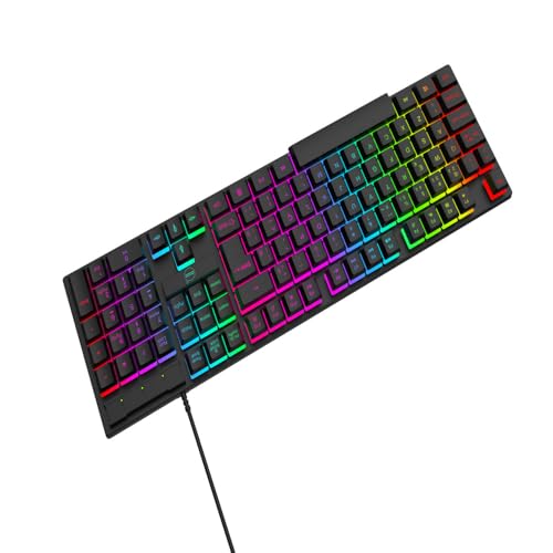 Teclado Gamer Dazz GTE1000 Rainbow Anti-Ghosting ABNT2 USB Preto 62000177 - Imagem 3