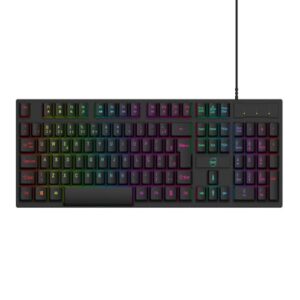 Teclado Gamer Dazz GTE1000 Rainbow Anti-Ghosting ABNT2 USB Preto 62000177