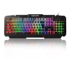 Teclado Gamer Exbom Metal LED BK-G200