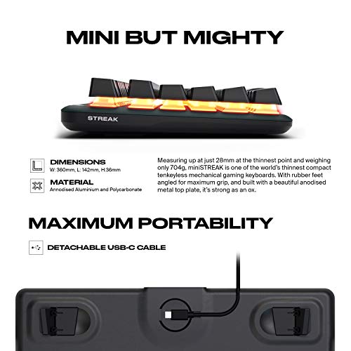 Teclado Gamer Fnatic Streak65 RGB Compacto US Preto C-KB0003 - Imagem 3