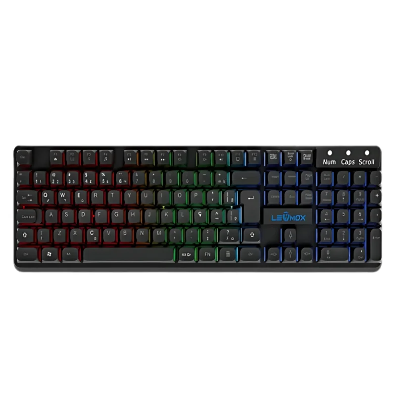 Teclado Gamer Lehmox LEY-2087 RGB Teclas Flutuantes USB ABNT Preto - Imagem 1