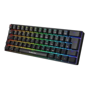 Teclado Mecânico Gamer Neologic Precision Pro Dark RGB 60% Hot Swap Switch Blue Cabo Tipo C Preto PRODRK-BLUE