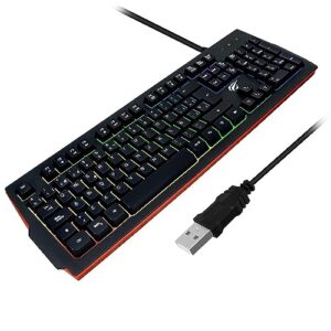 Teclado Gamer Membrana Havit KB866L RGB USB Preto