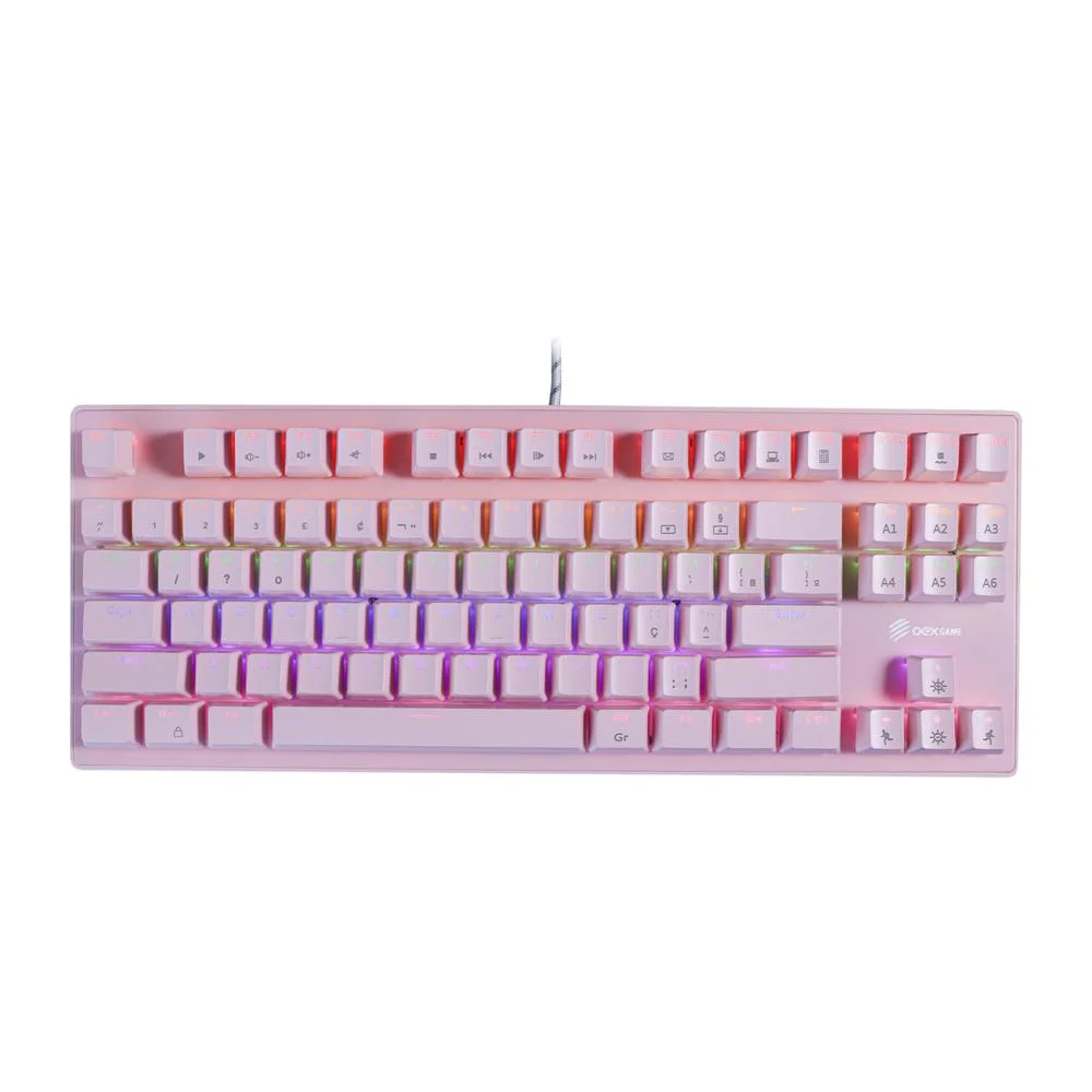 Teclado Gamer OEX Wolf Switch Pink - Imagem 2