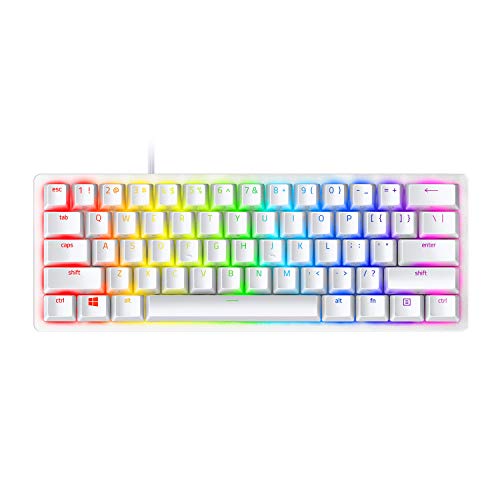 Teclado Gamer Razer Huntsman Mini Mercury Linear Branco RZ03-03390400-R3M1