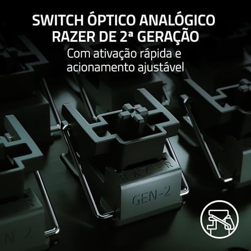 Teclado Gamer Razer Huntsman V3 Pro Tenkeyless Chroma RGB Switch Óptico US Preto RZ0304980200 - Imagem 1
