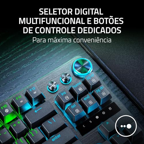 Teclado Gamer Razer Huntsman V3 Pro Tenkeyless Chroma RGB Switch Óptico US Preto RZ0304980200 - Imagem 3