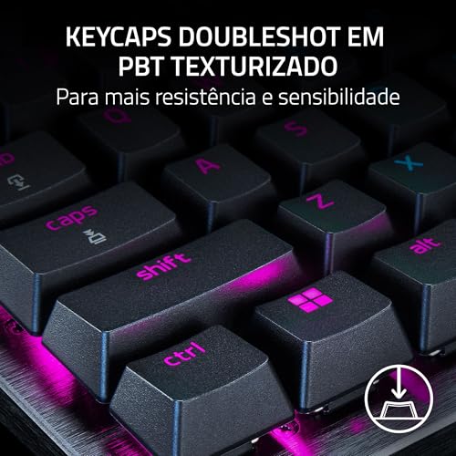 Teclado Gamer Razer Huntsman V3 Pro Tenkeyless Chroma RGB Switch Óptico US Preto RZ0304980200 - Imagem 4