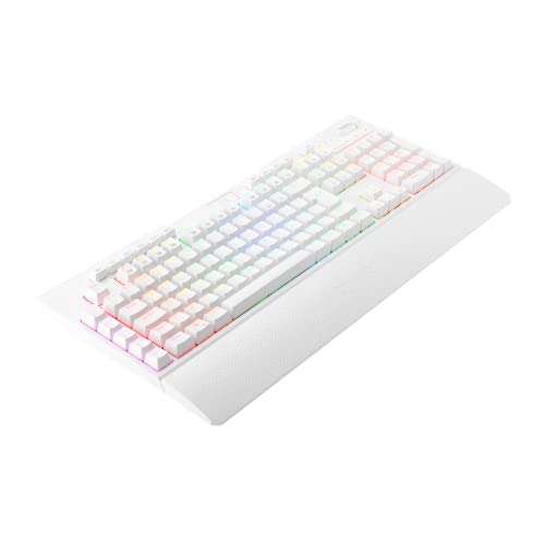 Teclado Gamer Redragon Brahma Pro RGB Switch Óptico Red Branco K586W - Imagem 2
