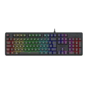 Teclado Gamer Redragon Netherbane Membrana RGB Full Size ABNT2 Preto K521-RGB