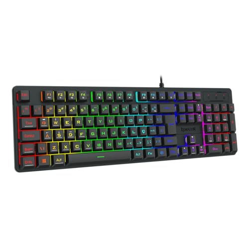Teclado Gamer Redragon Netherbane Rainbow USB Preto K521-r - Imagem 1