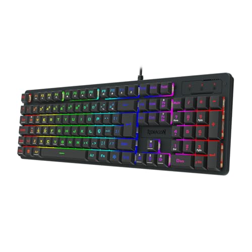 Teclado Gamer Redragon Netherbane Rainbow USB Preto K521-r - Imagem 2