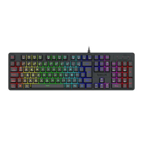 Teclado Gamer Redragon Netherbane Rainbow USB Preto K521-r