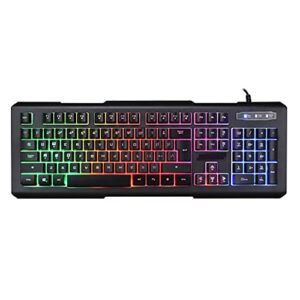 Teclado Gamer Sate RGB 104 Teclas USB Preto AK-840