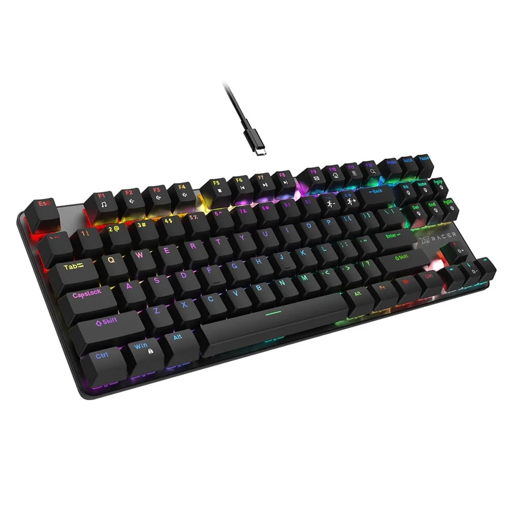 Teclado Gamer XT Racer Tank XTK-120 RGB Switch Outemu Vermelho Anti-Ghosting ABNT2 Preto XTK-120 - Imagem 2