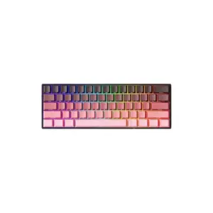 Teclado Magnético Gamer Akko MonsGeek FUN60 Max Tri-Mode Preto e Rosa