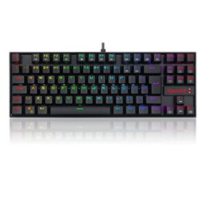 Teclado Magnético Gamer Redragon Kumara Pro RGB Switch Azul Preto K552