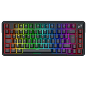 Teclado Magnético Gamer Redragon UCAL RGB Switch Magnético 75% Hot-Swap USB-C ABNT2 Preto K673RGB-M