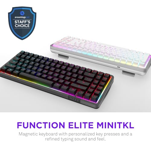 Teclado Magnético Gamer Sem Fio NZXT Function Elite MiniTKL RGB USB-C Branco KB-101NW-US - Imagem 2