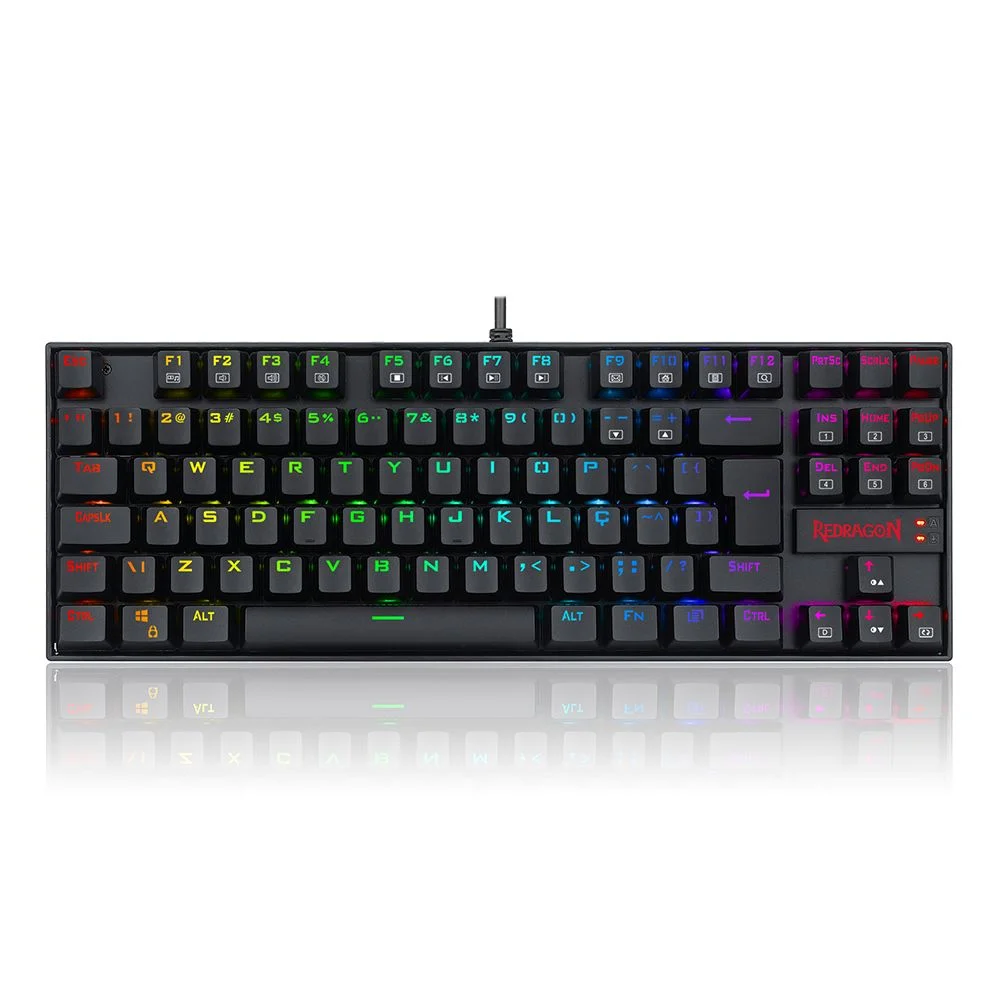 Teclado Magnético Gamer Redragon Kumara Pro V2 RGB Switch Brown USB Preto K552RGB-pro V2 - Imagem 1