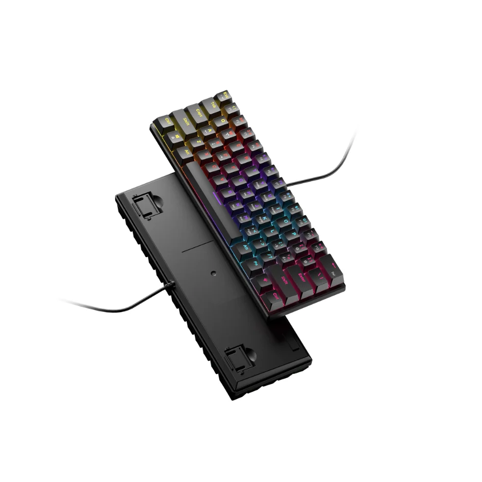 Teclado Mecânico Gamer Furycube BD61 60% Switch Azul Preto - Imagem 1