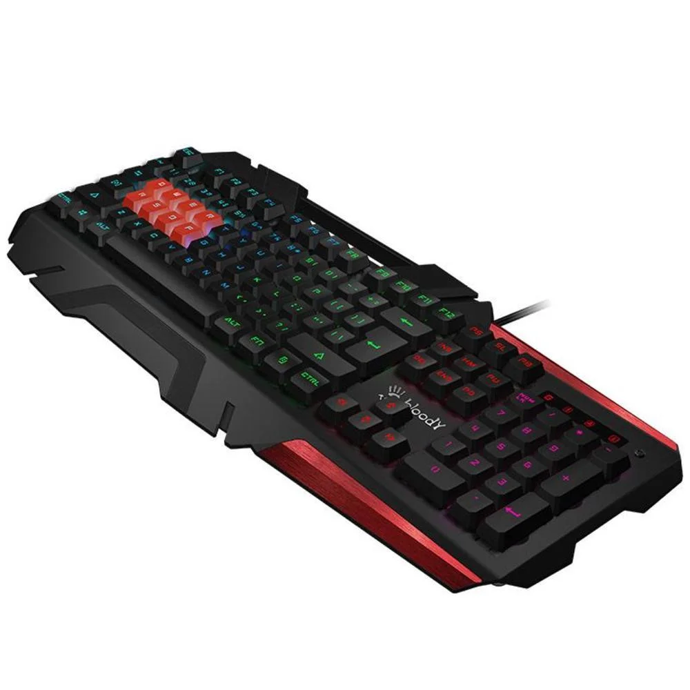 Teclado Mecânico Gamer Bloody RGB Padrão Inglês Preto e Vermelho B3590R - Imagem 2