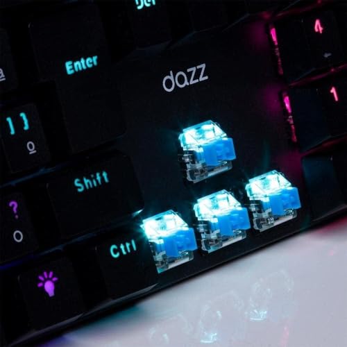 Teclado Mecânico Gamer Dazz Orion Essential RGB Switch Blue Preto - Imagem 4