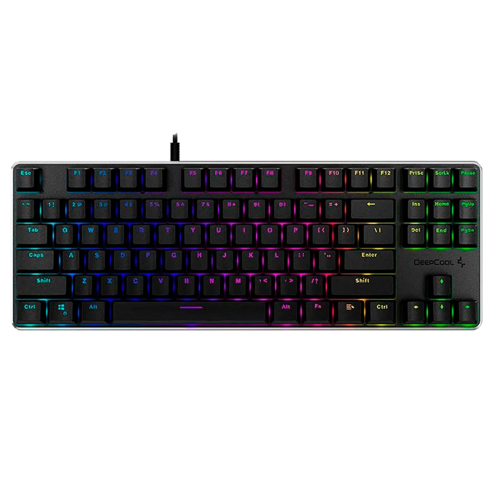 Teclado Mecânico Gamer DeepCool KB500 TKL RGB Switch Red US USB Preto R-KB500-BKAN4A-G - Imagem 1