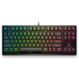Teclado Mecânico Gamer Dell Alienware AW420K RGB TKL Switch Cherry MX Vermelho USB Preto 580-BBJZ