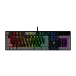 Teclado Mecânico Gamer Fantech ATOM88 RGB Switch Azul Preto MK886