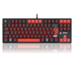 Teclado Mecânico Gamer Redragon Flamengo Nation LED Vermelho Switch Brown Preto FL576