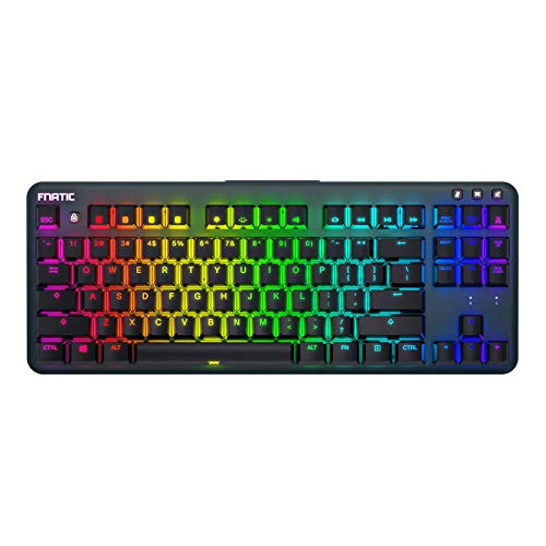 Teclado Mecânico Gamer Fnatic Mini Streak Speed TKL RGB Preto