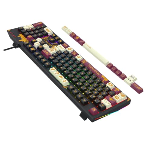 Teclado Mecânico Gamer Harry Potter Amsa Hogwart's RGB Full Size USB ABNT2 Preto HP-592RGB - Imagem 3